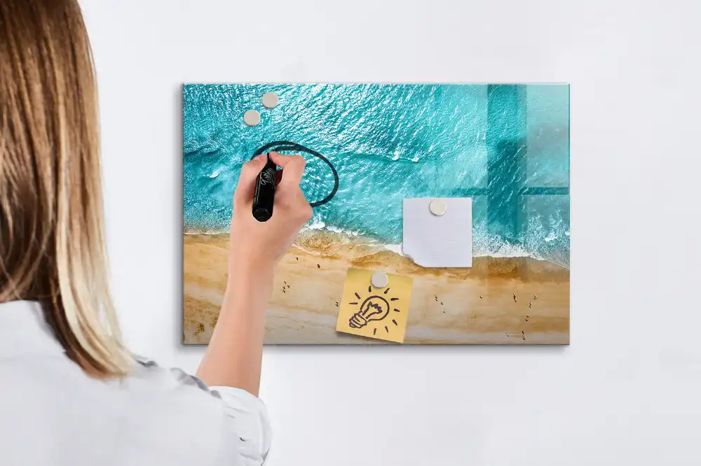 Tableau blanc magnétique effaçable à sec