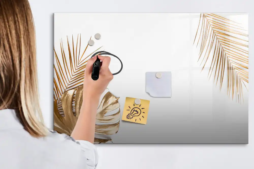 Tableau magnétique à dessiner motif palmier exotique vert