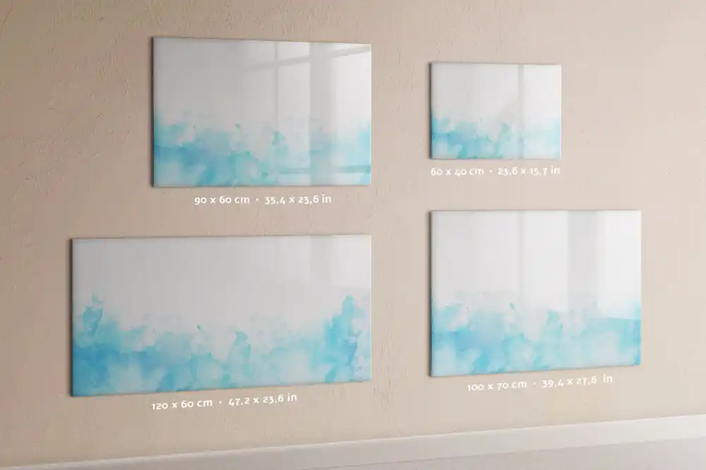 Tableau blanc magnétique effaçable à sec avec motif de taches de peinture colorées