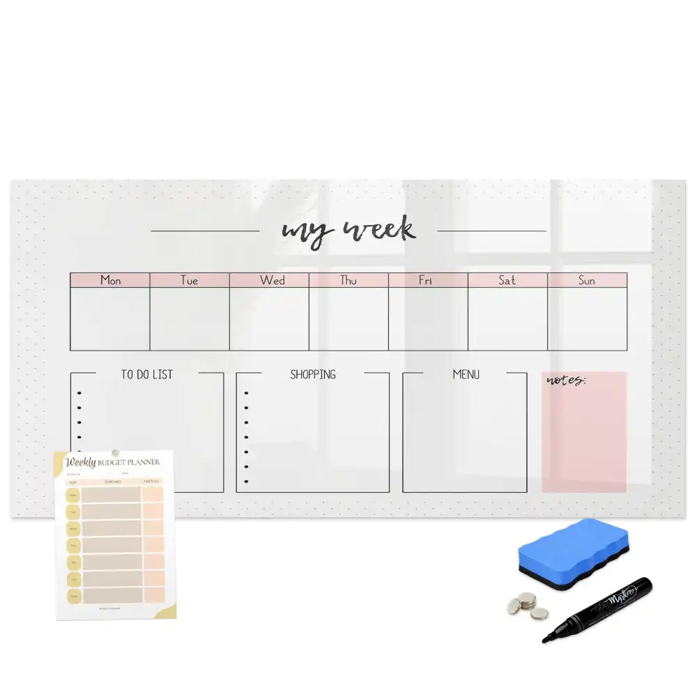 Tableau magnétique hebdomadaire pour agenda personnel