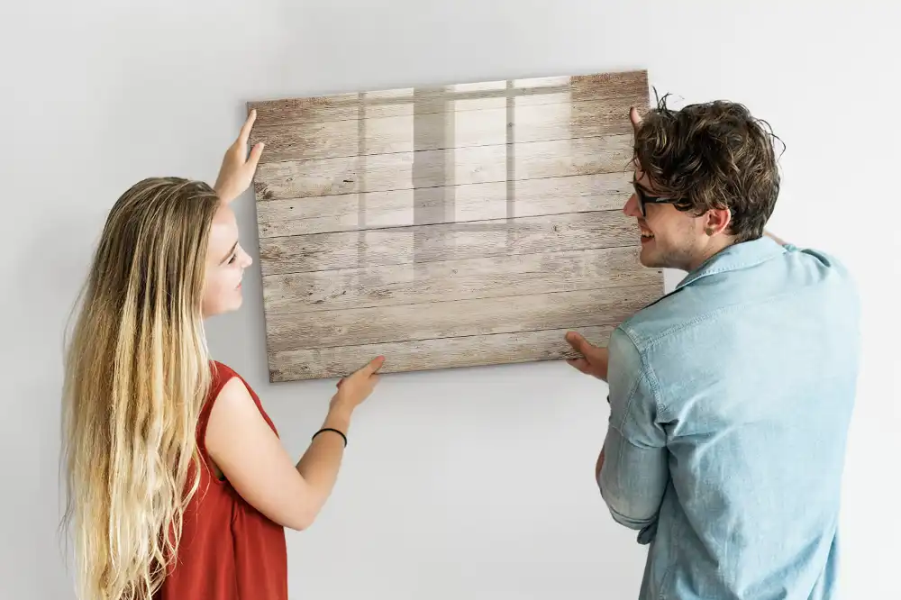 Tableau magnétique avec cadre en bois pour écriture
