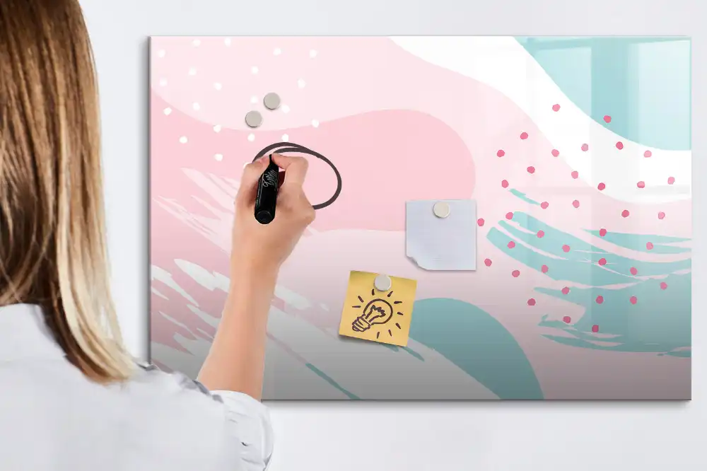 Tableau blanc magnétique effaçable à sec pour peinture au pastel