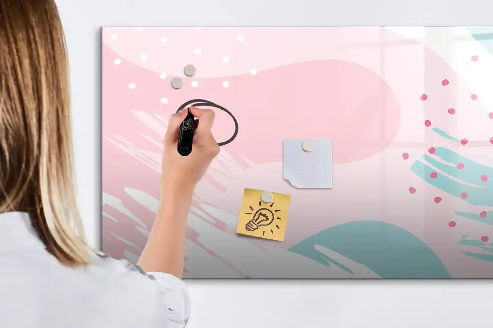 Tableau blanc magnétique effaçable à sec pour peinture au pastel
