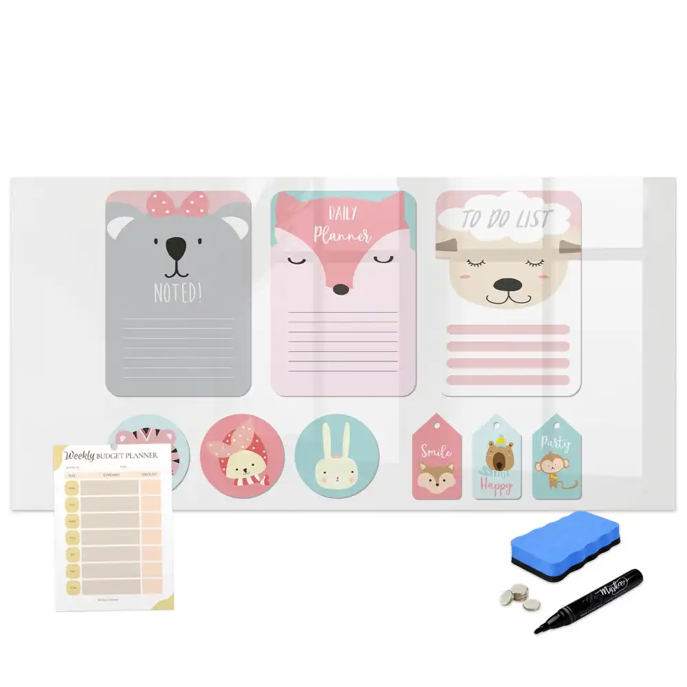 Tableau magnétique à dessiner motif marque-pages joyeux