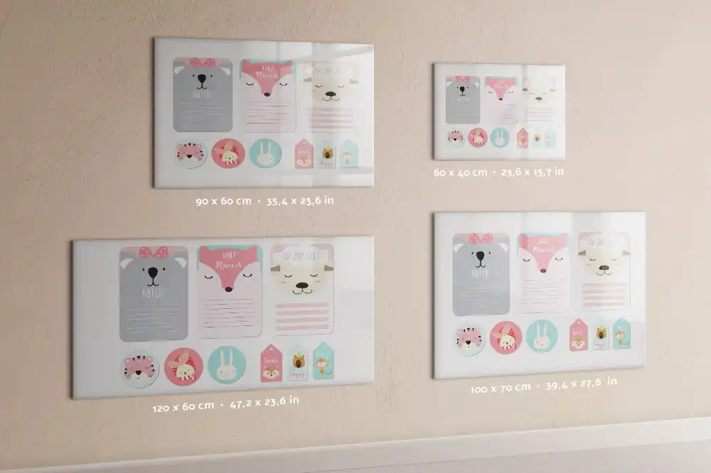 Tableau magnétique à dessiner motif marque-pages joyeux
