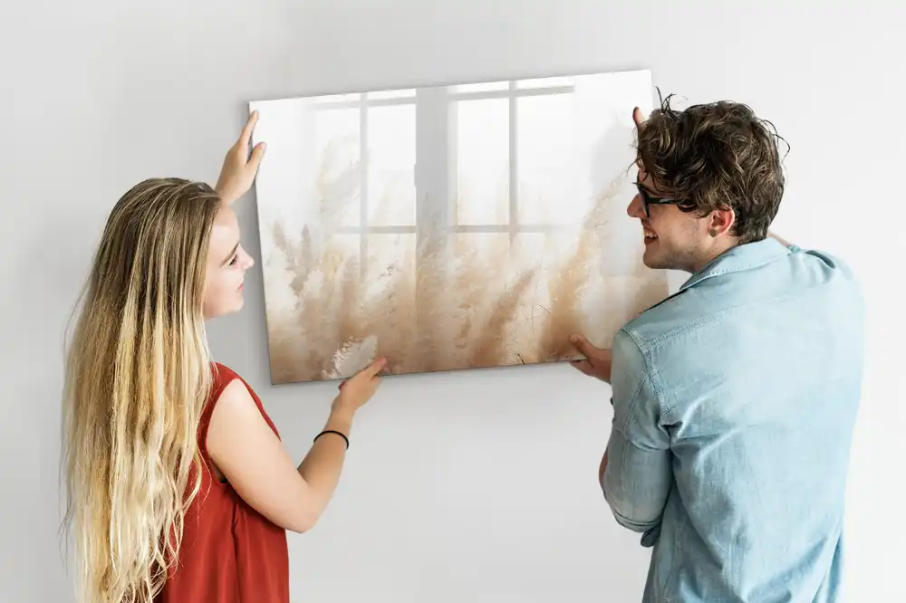 Tableau magnétique pour écriture motif abstrait céréales d'automne