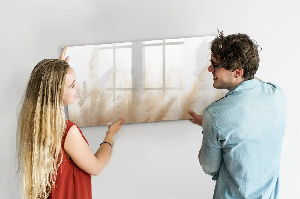 Tableau magnétique pour écriture motif abstrait céréales d'automne