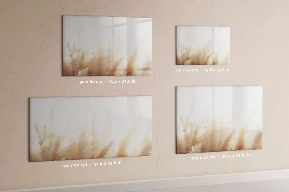 Tableau magnétique pour écriture motif abstrait céréales d'automne