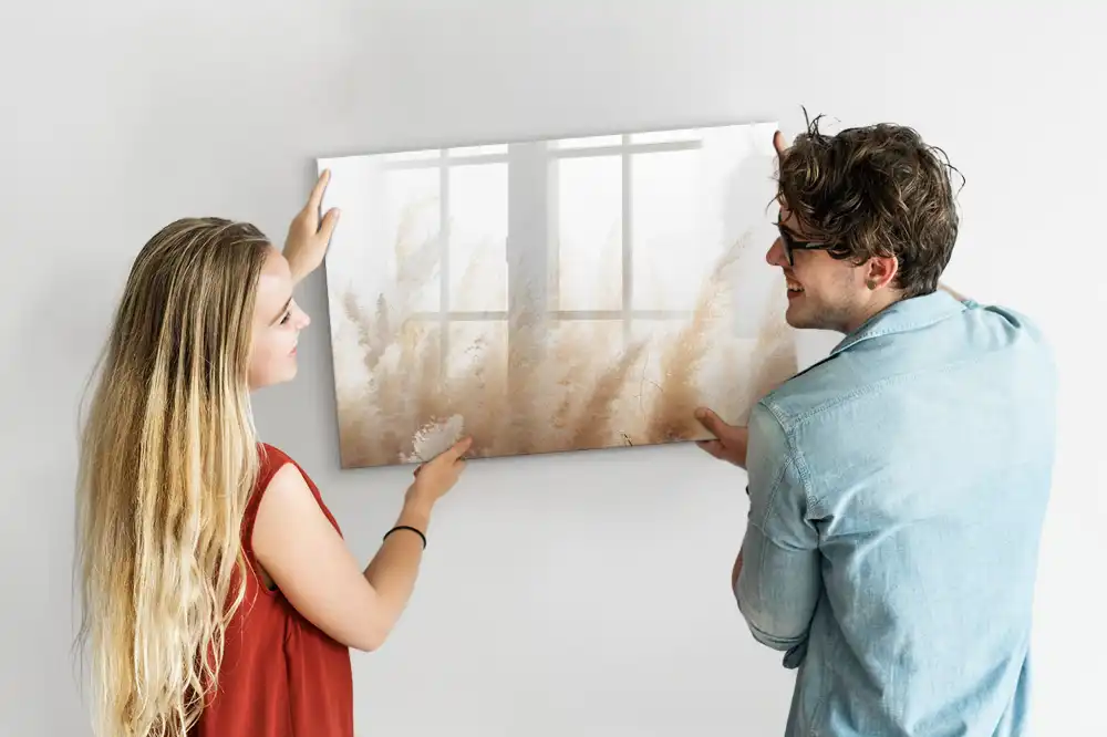 Tableau magnétique pour écriture motif abstrait céréales d'automne