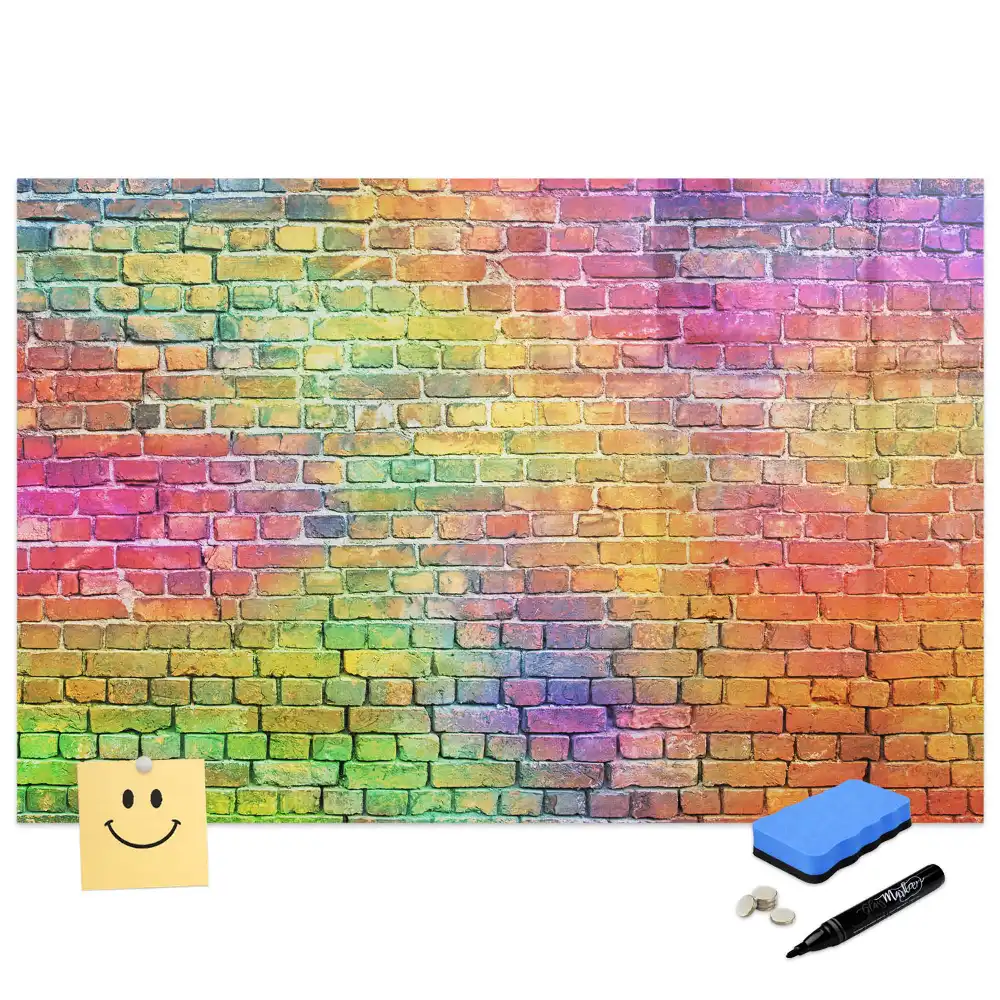 Tableau blanc magnétique effaçable à sec pour mur peint