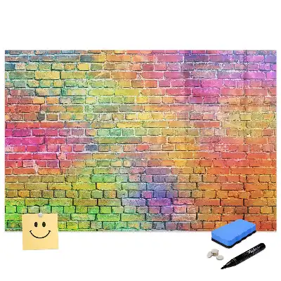 Tableau blanc magnétique effaçable à sec pour mur peint