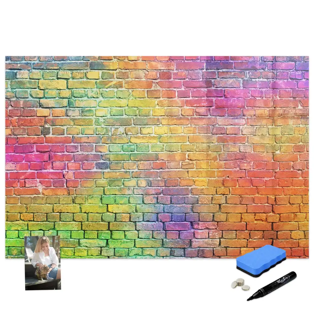 Tableau blanc magnétique effaçable à sec pour mur peint