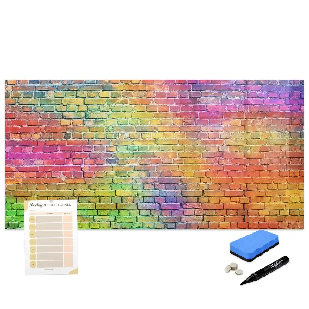 Tableau blanc magnétique effaçable à sec pour mur peint