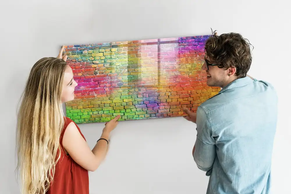 Tableau blanc magnétique effaçable à sec pour mur peint