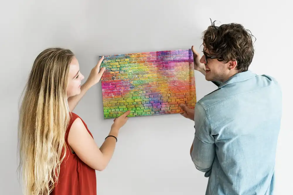 Tableau blanc magnétique effaçable à sec pour mur peint