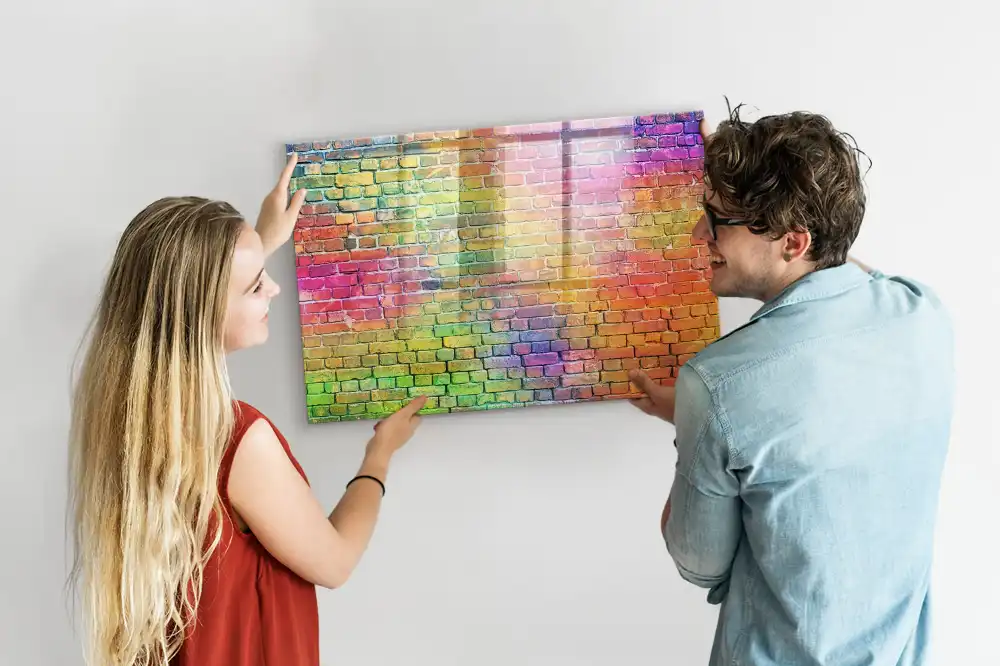 Tableau blanc magnétique effaçable à sec pour mur peint