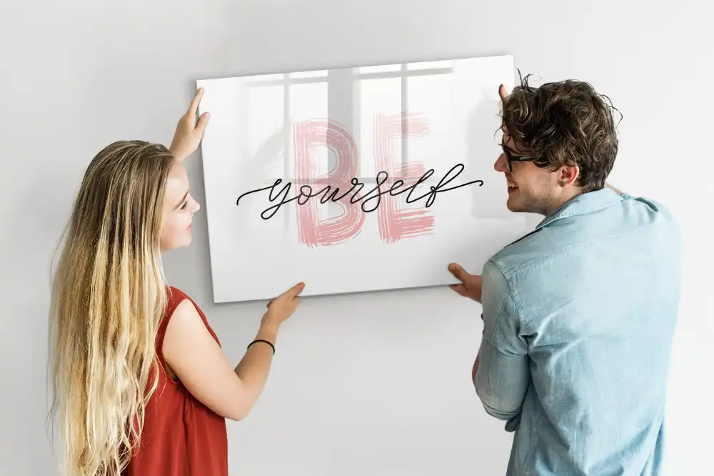 Tableau magnétique à dessiner vivre en harmonie avec soi-même