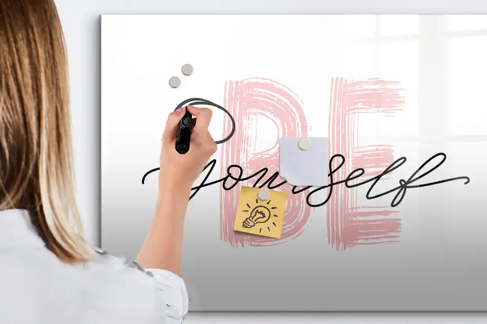 Tableau magnétique à dessiner vivre en harmonie avec soi-même