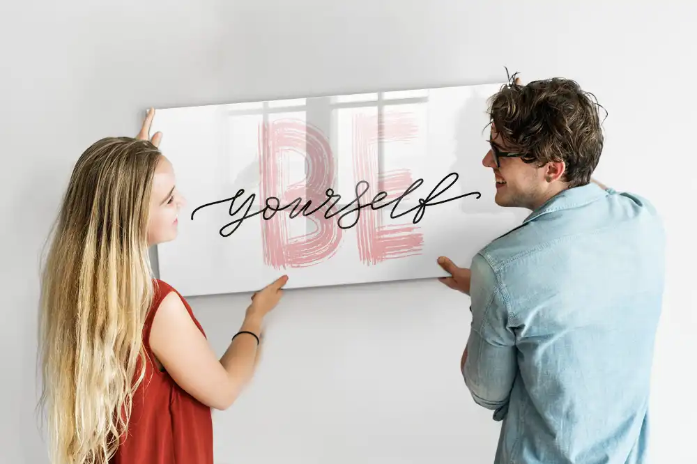 Tableau magnétique à dessiner vivre en harmonie avec soi-même