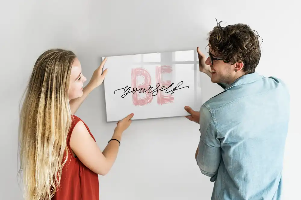 Tableau magnétique à dessiner vivre en harmonie avec soi-même