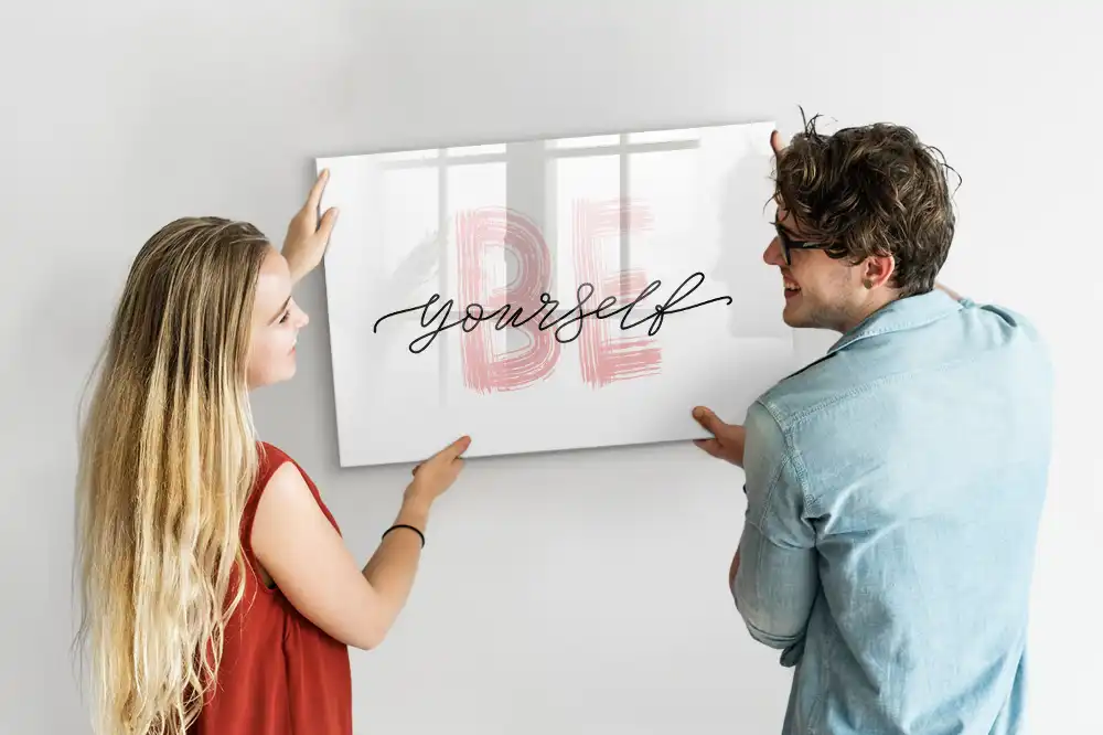 Tableau magnétique à dessiner vivre en harmonie avec soi-même