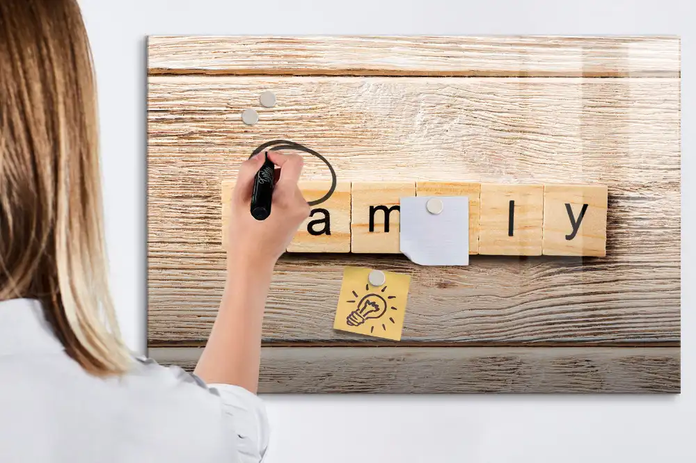 Tableau magnétique pour écriture et organisation familiale