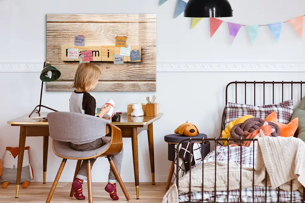 Tableau magnétique pour écriture et organisation familiale