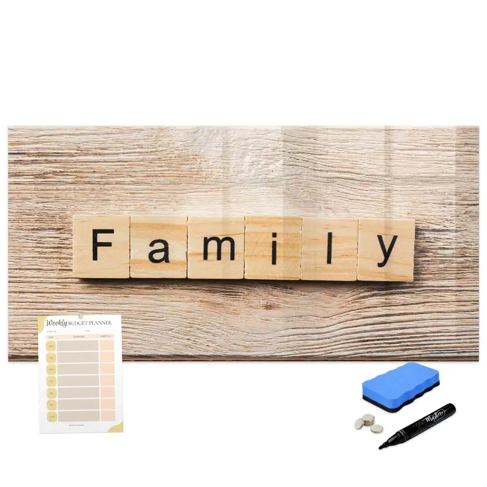Tableau magnétique pour écriture et organisation familiale