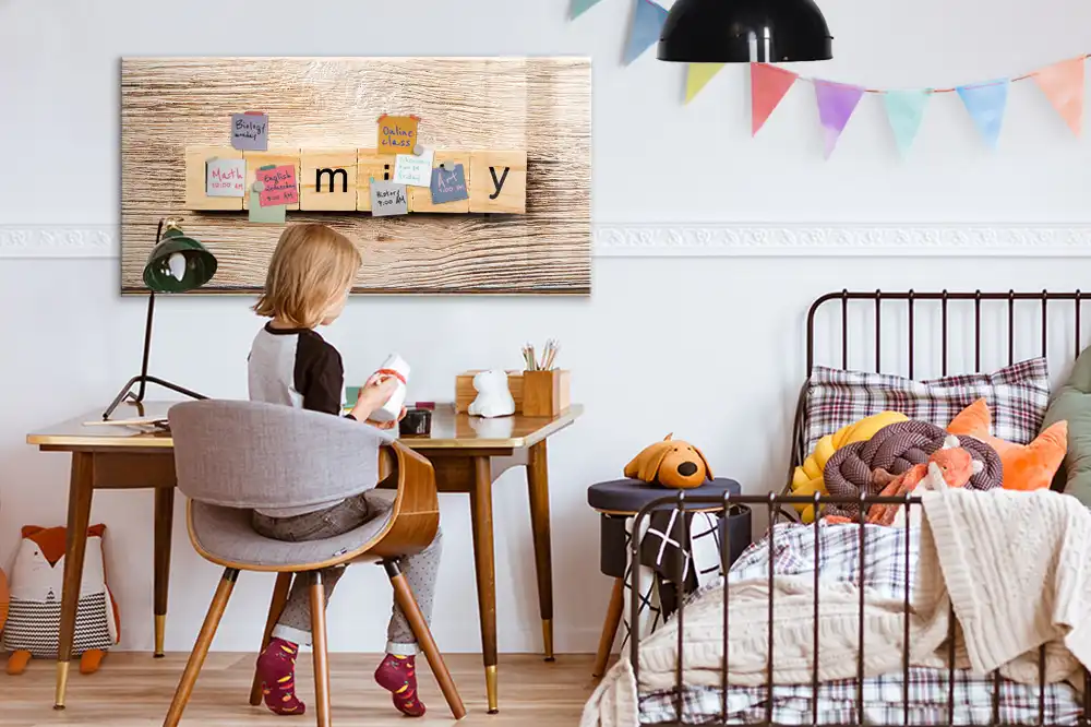 Tableau magnétique pour écriture et organisation familiale