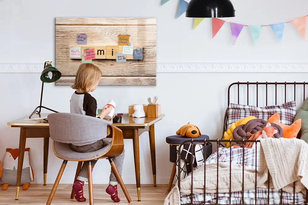 Tableau magnétique pour écriture et organisation familiale