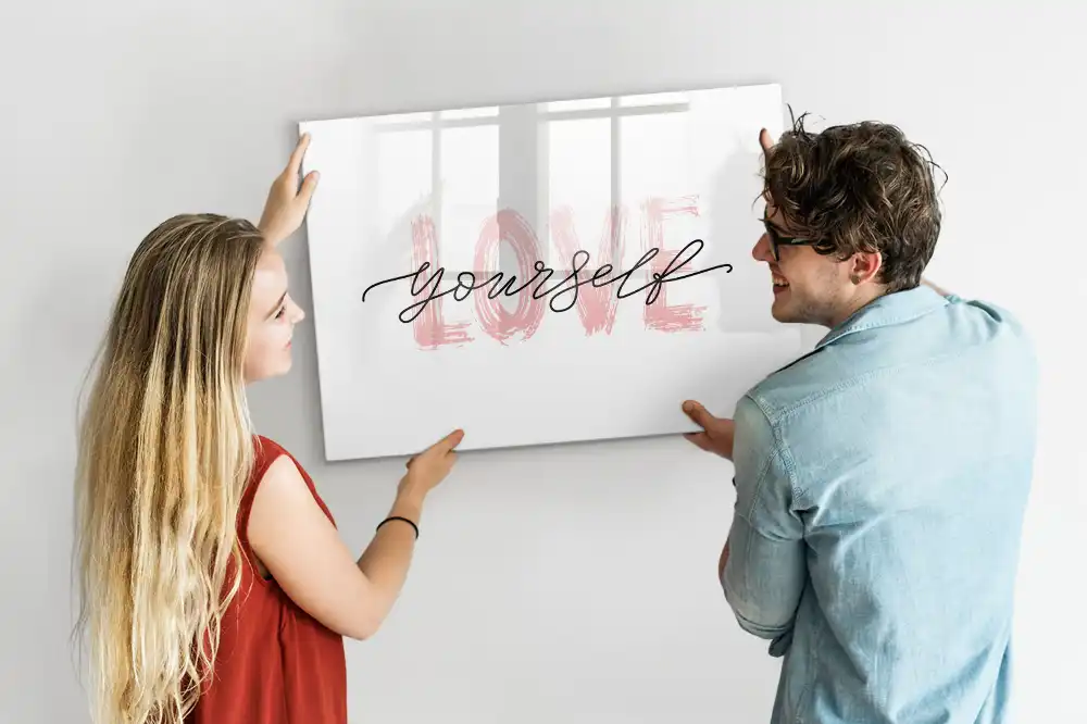Tableau magnétique pour écriture Aime-toi