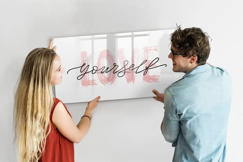 Tableau magnétique pour écriture Aime-toi