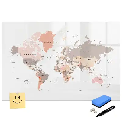 Tableau mural magnétique du monde à dessiner