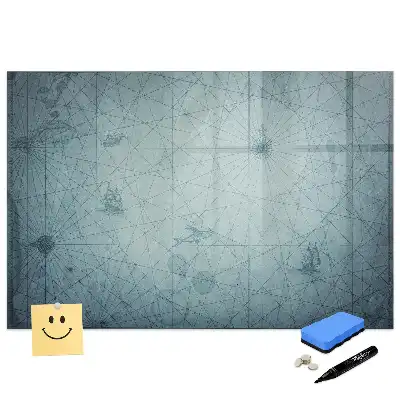 Tableau magnétique style carte ancienne rétro