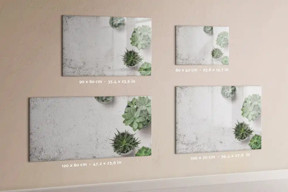 Tableau blanc magnétique effaçable à sec avec motif de plantes décoratives pour chambre