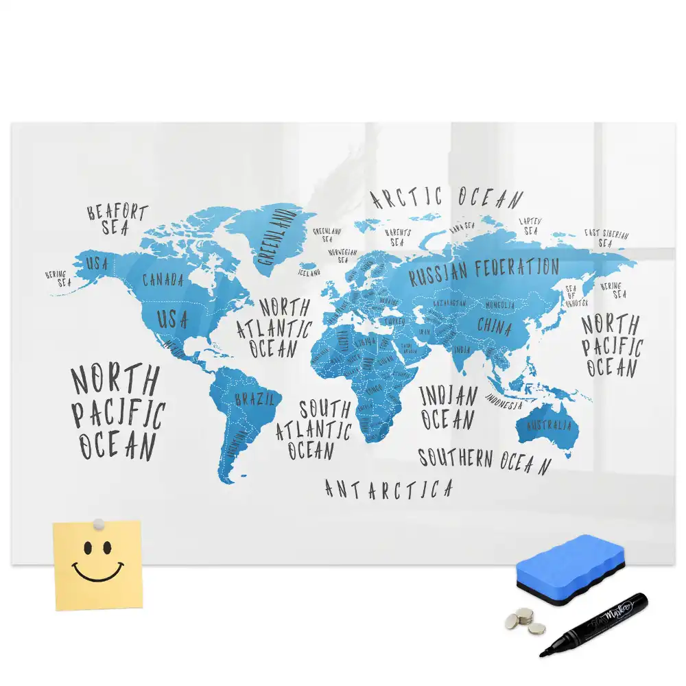 Tableau magnétique à dessiner bleu