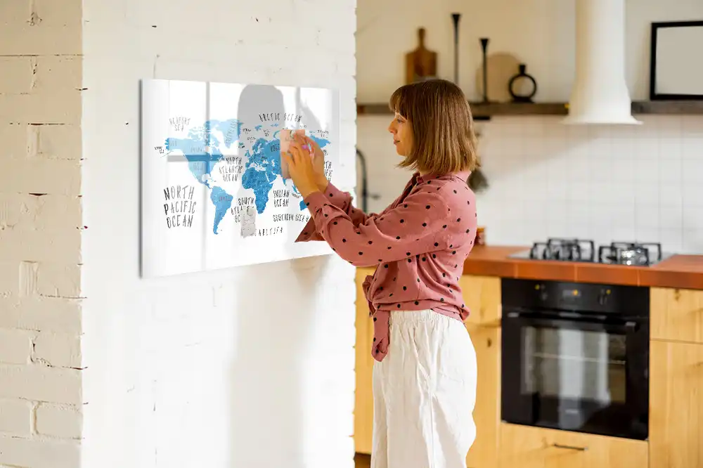 Tableau magnétique à dessiner bleu