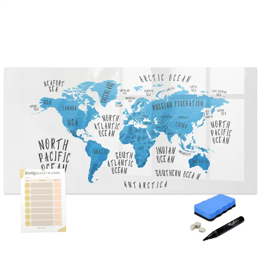 Tableau magnétique à dessiner bleu
