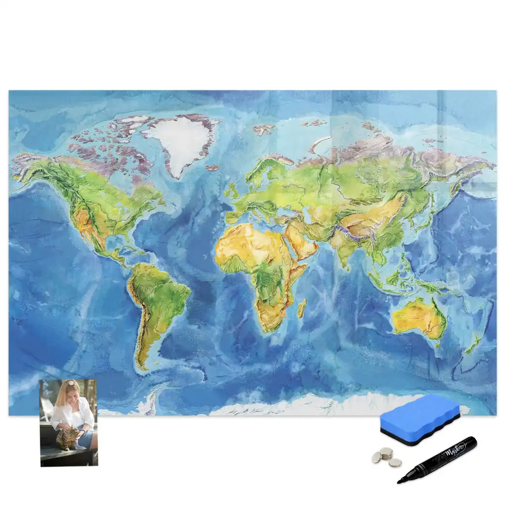 Tableau magnétique pour écriture globe
