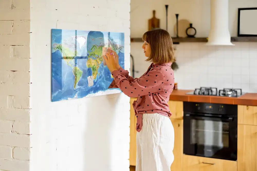 Tableau magnétique pour écriture globe