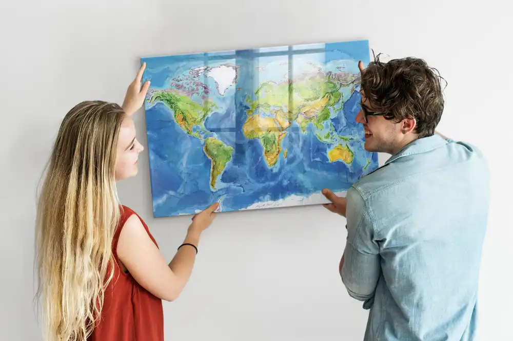 Tableau magnétique pour écriture globe