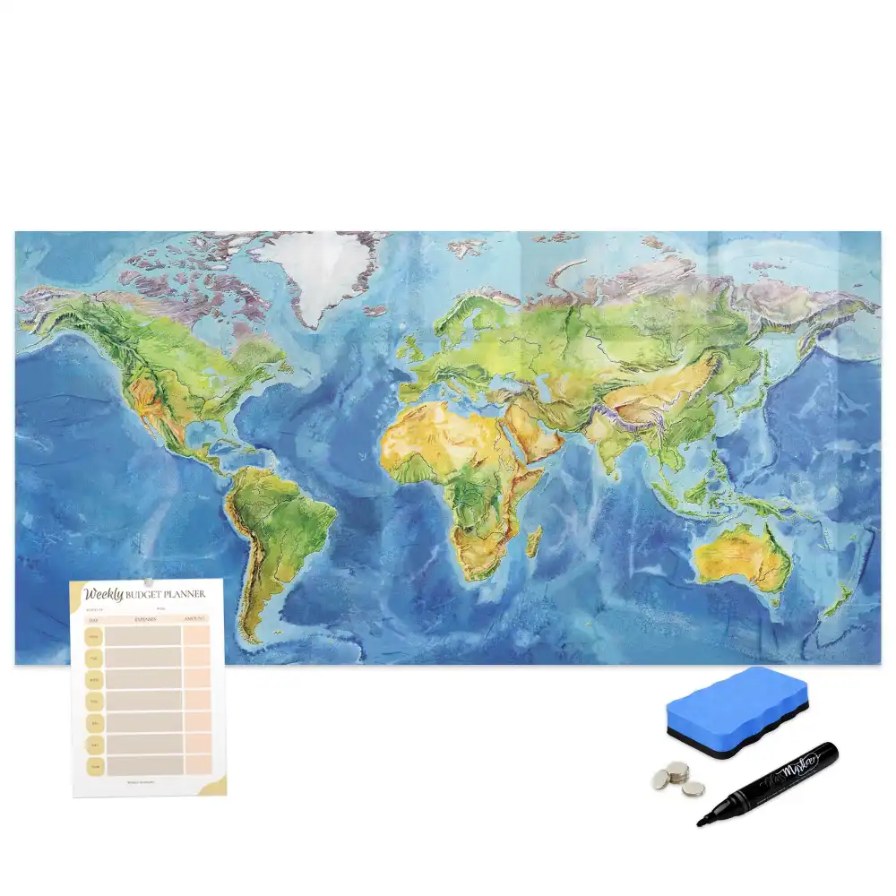 Tableau magnétique pour écriture globe