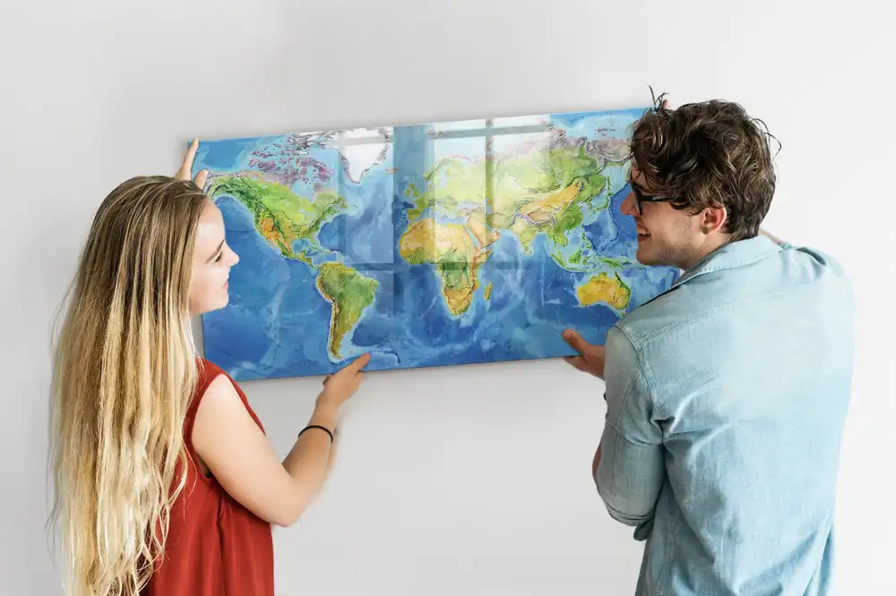 Tableau magnétique pour écriture globe