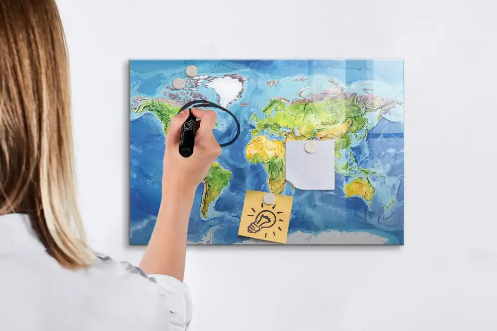 Tableau magnétique pour écriture globe
