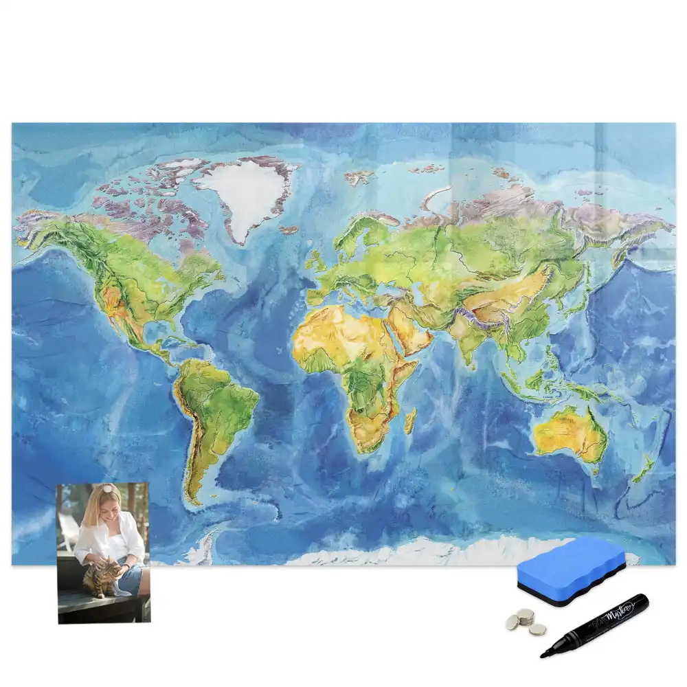 Tableau magnétique pour écriture globe