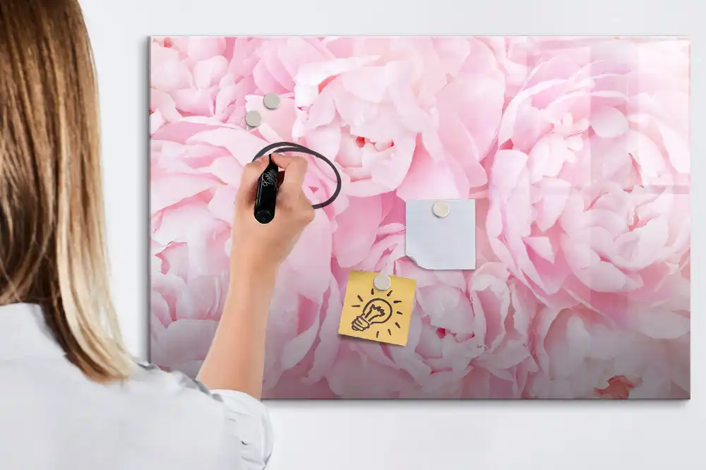 Tableau magnétique à dessiner motif plantes en fleurs