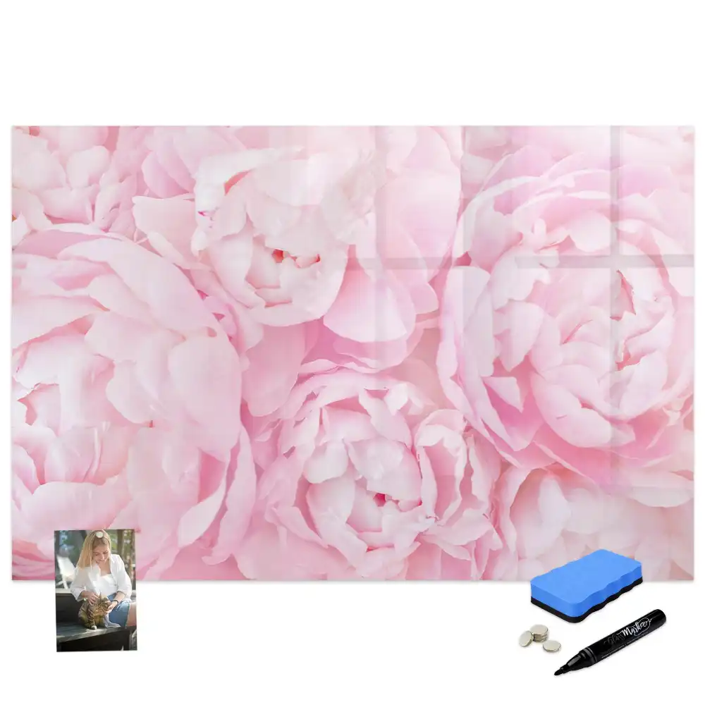 Tableau magnétique à dessiner motif plantes en fleurs
