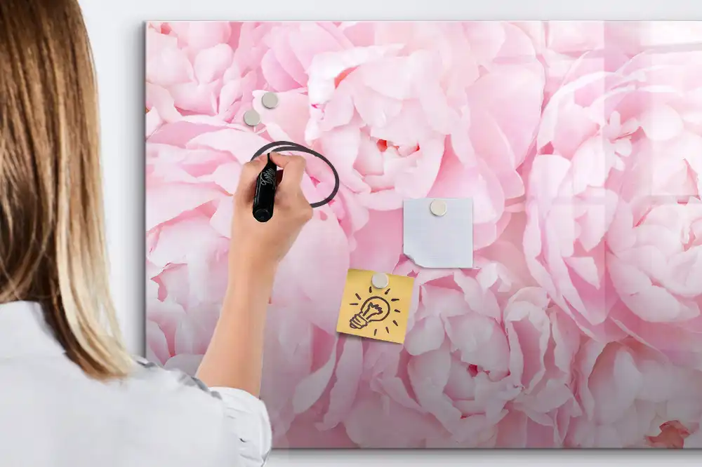 Tableau magnétique à dessiner motif plantes en fleurs