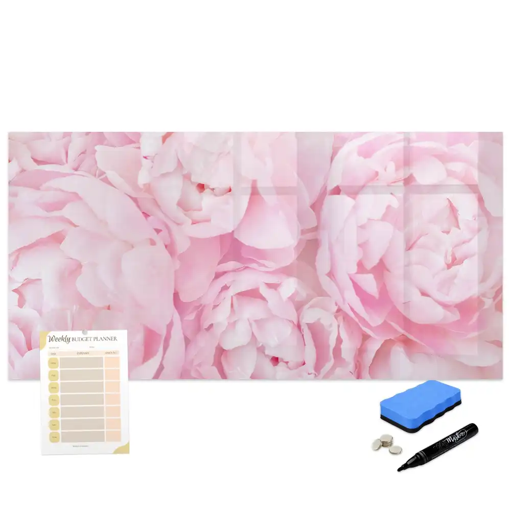 Tableau magnétique à dessiner motif plantes en fleurs