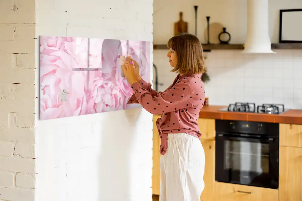 Tableau magnétique à dessiner motif plantes en fleurs